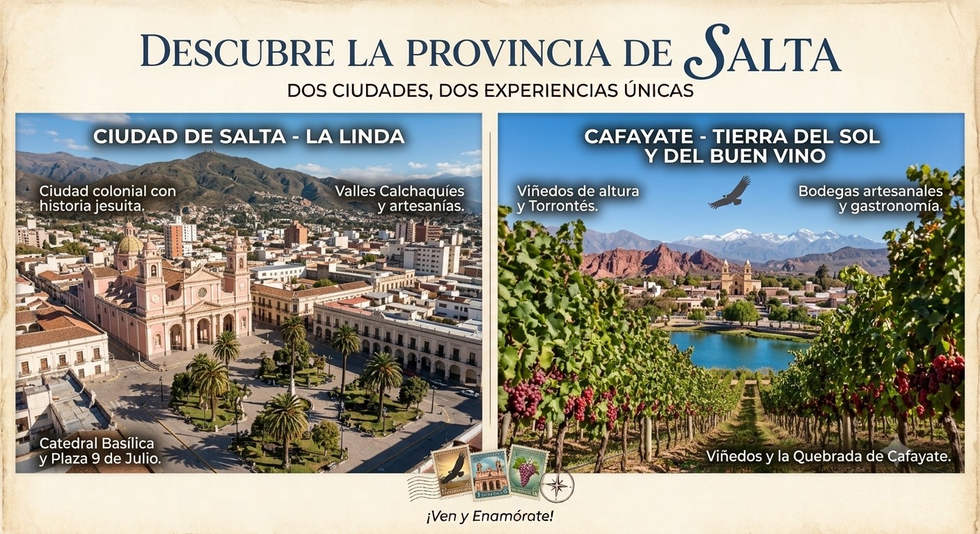 Ciudad de Salta y Cafayate